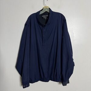 DryJoys by FootJoy Navy Blue Golf Pullover Jacket Windbreaker XXL